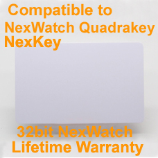 Honeywell NexWatch Quadrakey Format ISO Printable Key Card Compatible with Quadrakey